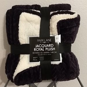 Purple sherpa throw
